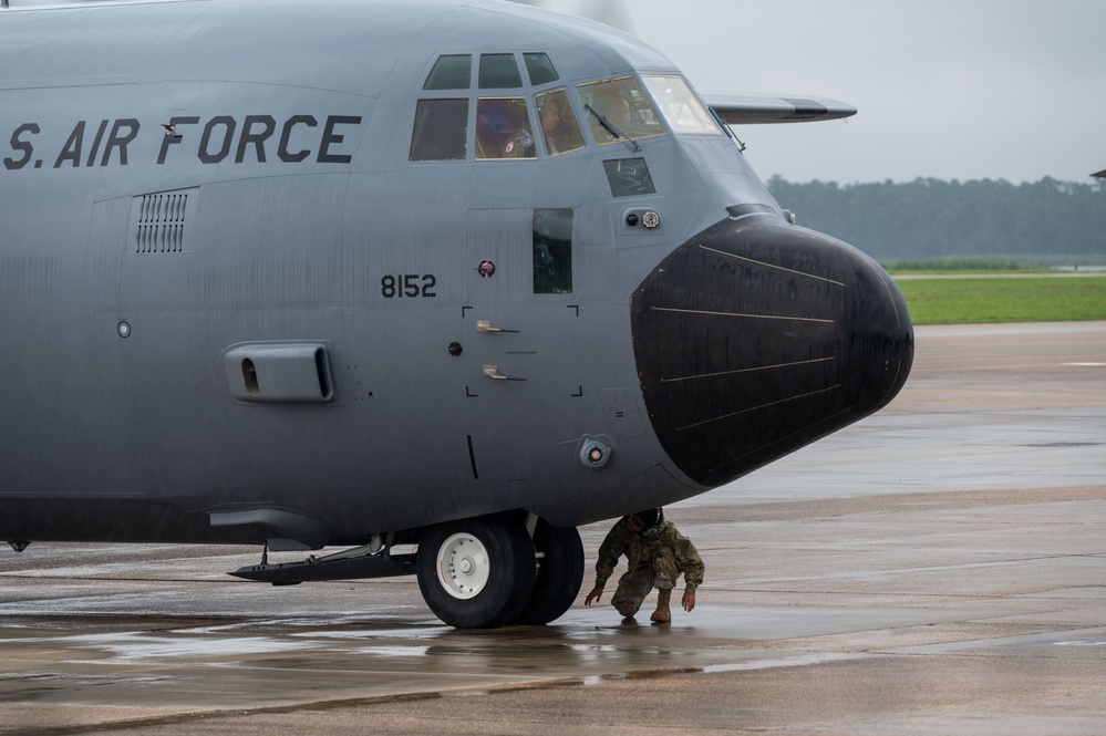 403rd Wing C-130Js evacuate ahead of Francine