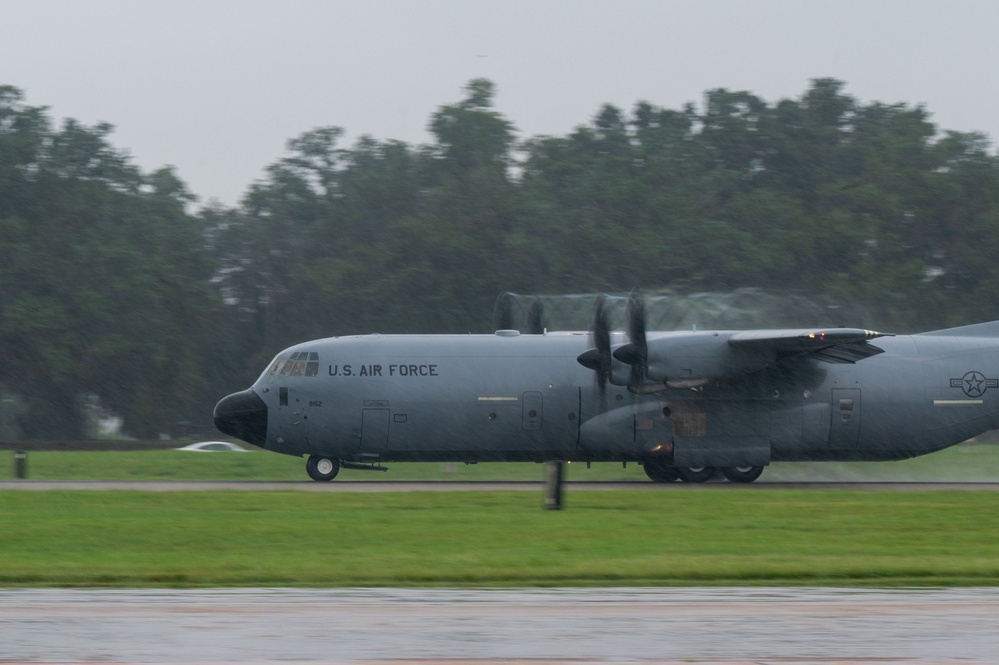 403rd Wing C-130Js evacuate ahead of Francine