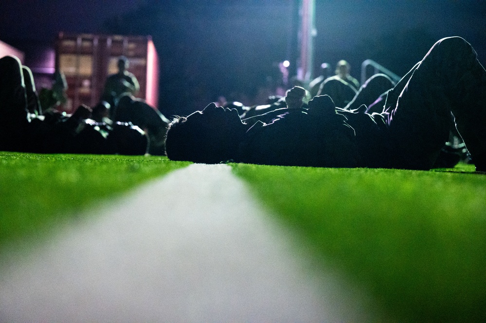 A Co. 188th Medical Battalion morning pt