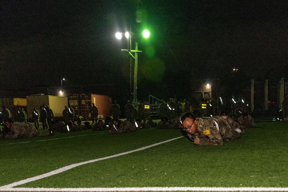 A Co. 188th Medical Battalion morning pt