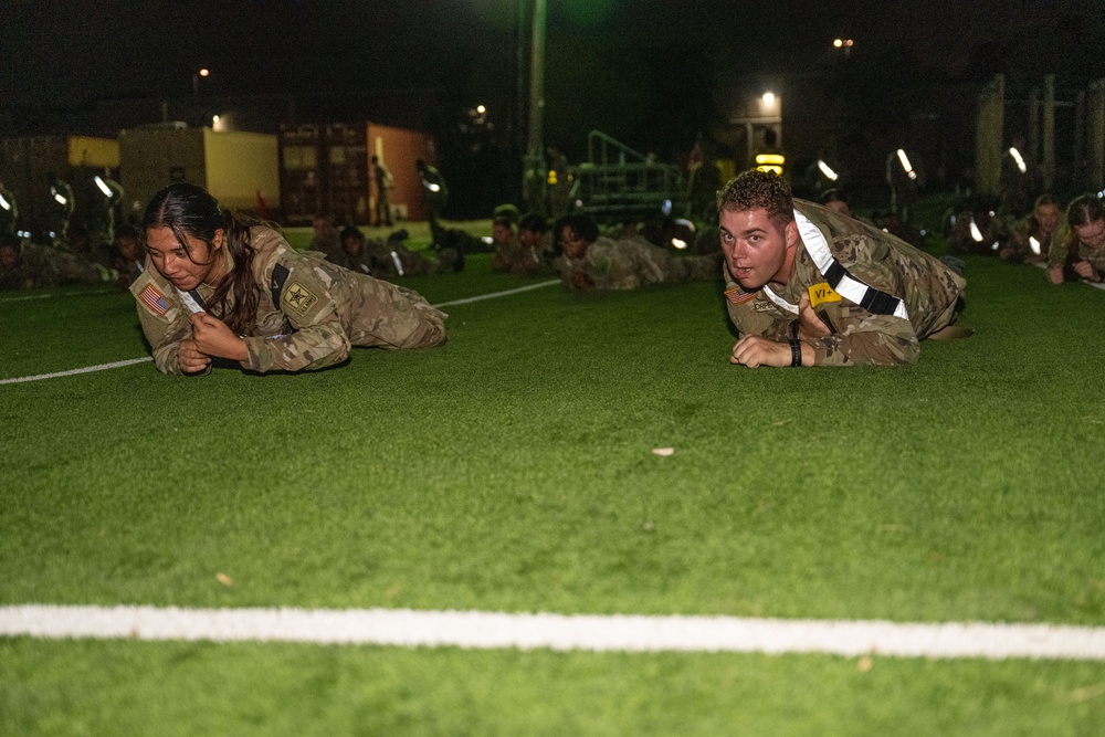 A Co. 188th Medical Battalion morning pt