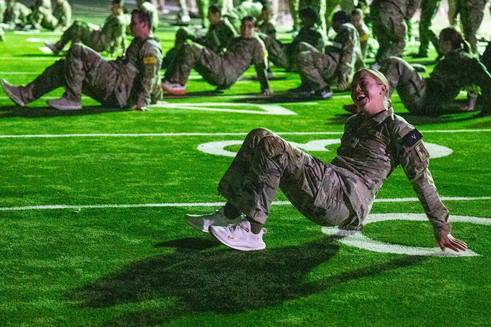 A Co. 188th Medical Battalion morning pt