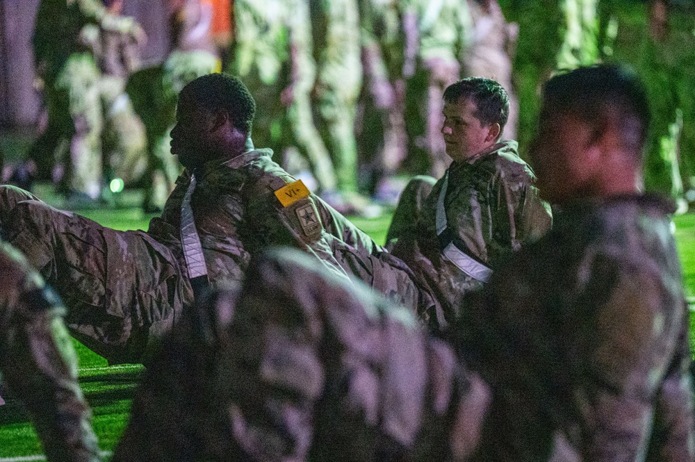 A Co. 188th Medical Battalion morning pt