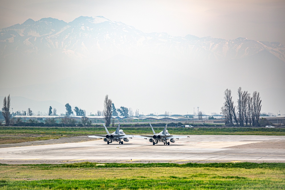 U.S. Marine F/A-18s and KC-130J conduct UNITAS LXV Flight Operations