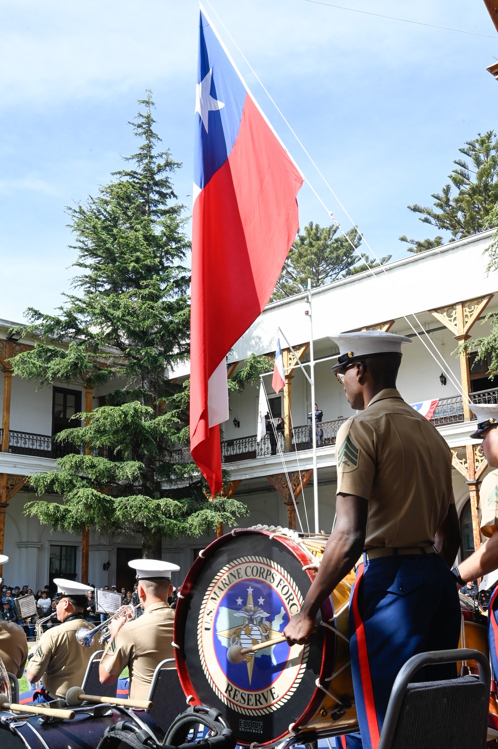 UNITAS LXV U.S. Marine Corps Forces Reserve Band performance at Chilean National Maritime Museum