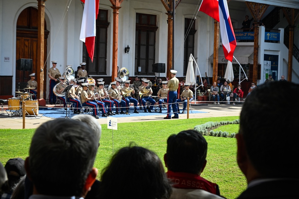 UNITAS LXV U.S. Marine Corps Forces Reserve Band performance at Chilean National Maritime Museum