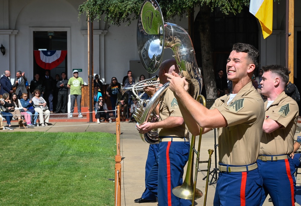 UNITAS LXV U.S. Marine Corps Forces Reserve Band performance at Chilean National Maritime Museum