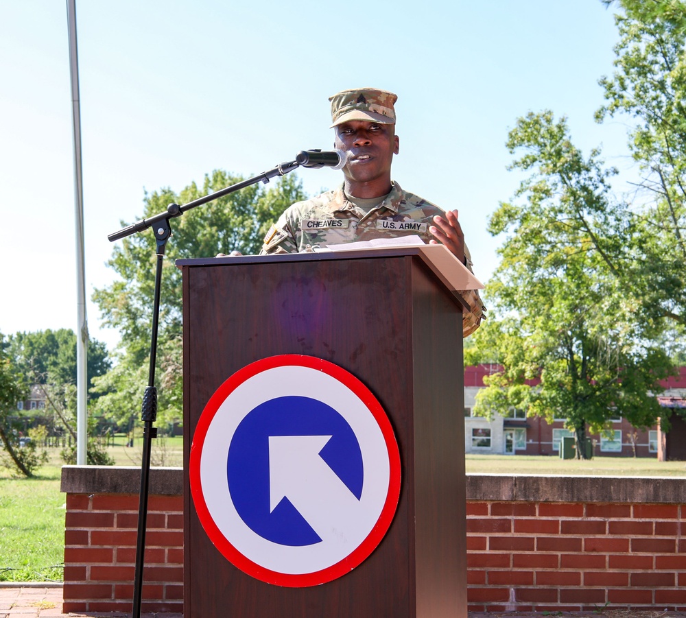 1st TSC Soldier promotes to sergeant