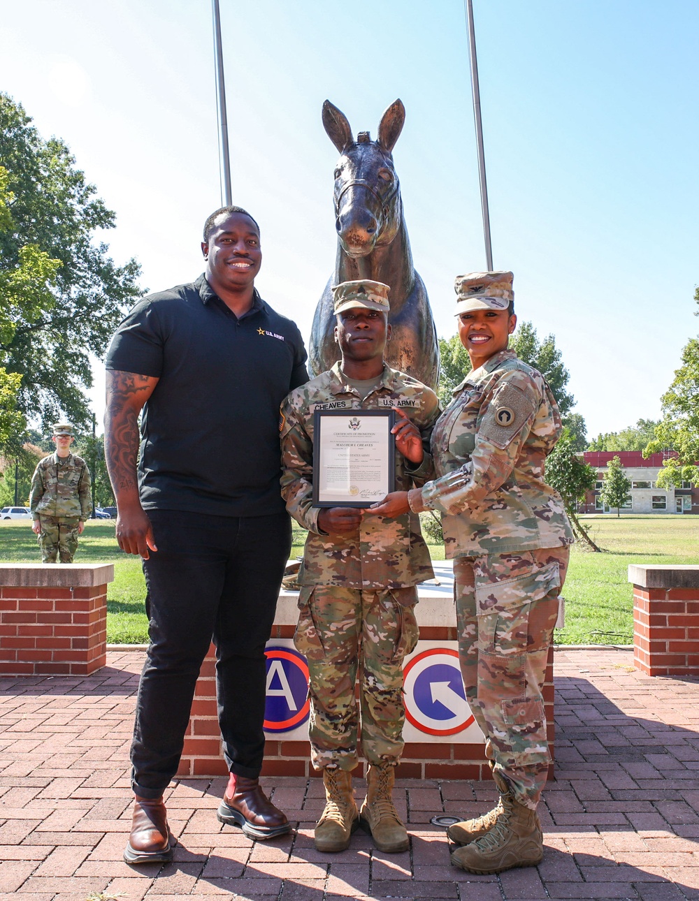 1st TSC Soldier promotes to sergeant