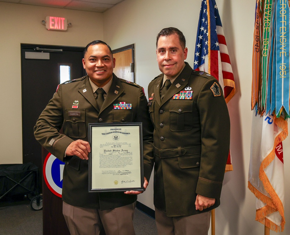 1st TSC Soldier promotes to major