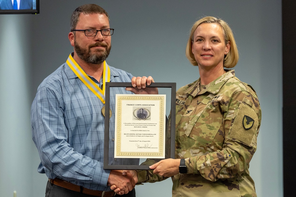 USAFMCOM finance leaders awarded Towson Medallions