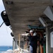 Sailors Aboard USS Hawaii Build Scaffolding at HMAS Stirling