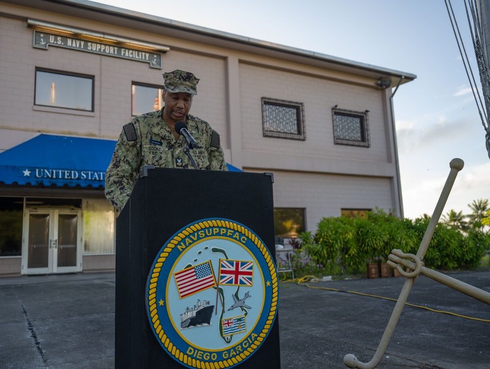 Sailors assigned to Diego Garcia hold a 9/11 Remembrance Ceremony