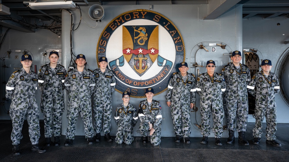 Guests Tour USS Emory S. Land