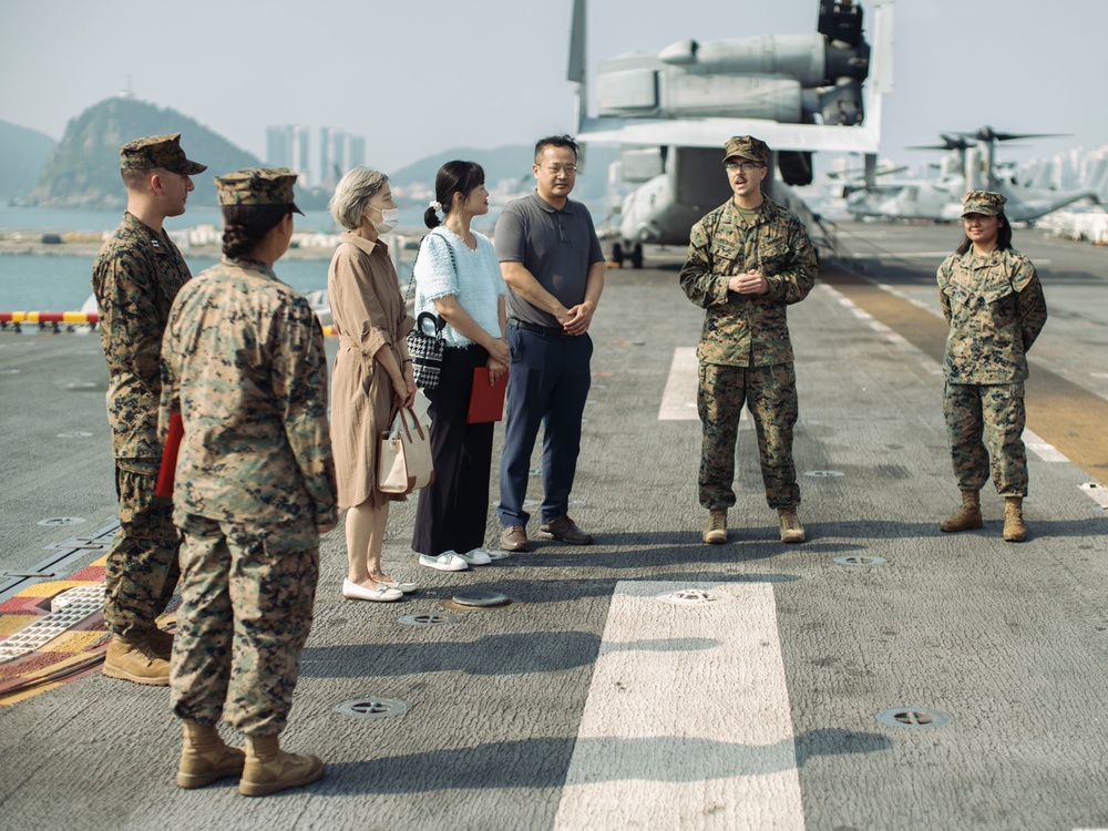 15th MEU Marine promoted on deployment by her Korean family