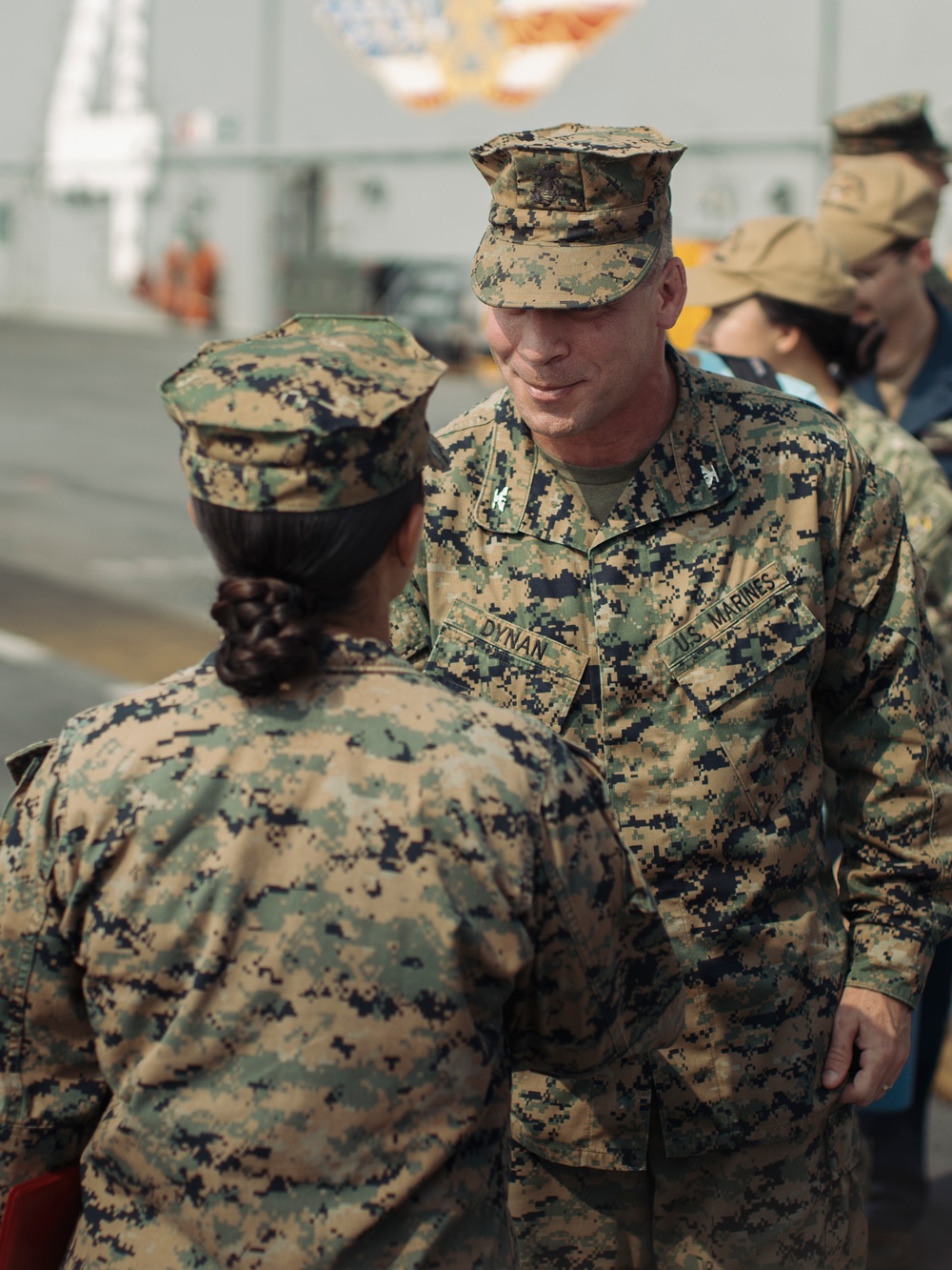 15th MEU Marine promoted on deployment by her Korean family