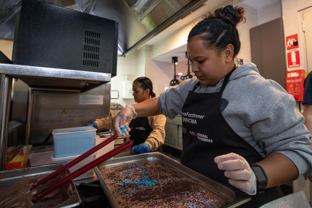 Emory S. Land Sailors Volunteer at Ronald McDonald House