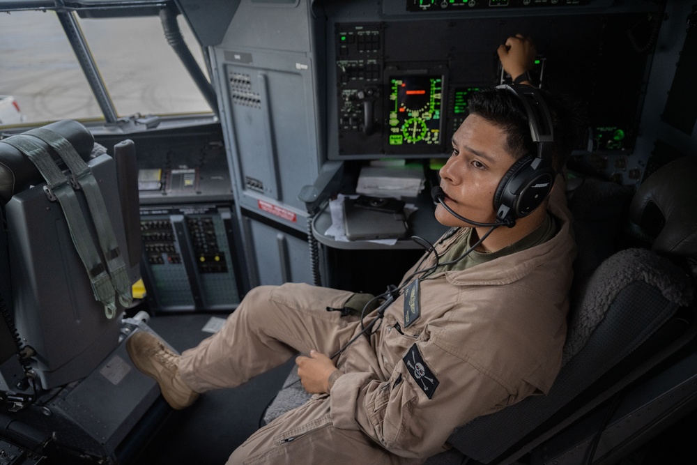 USMC KC-130J Super Hercules lands in Diego Garcia