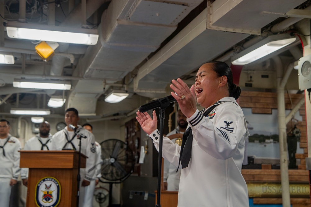 USS America (LHA 6) Conducts 9/11 Remembrance Ceremony