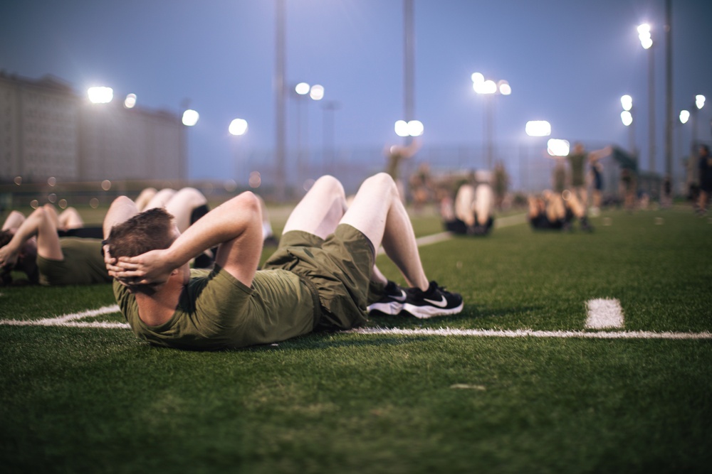 MARFORK Marines conduct joint and bilateral physical training with USFK, UNC and Republic of Korea Marine Corps senior enlisted leadership