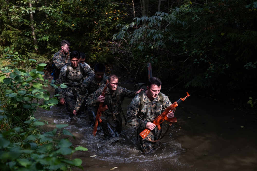 II MEF Marines Conduct Obstacle Course with Swedish Marines