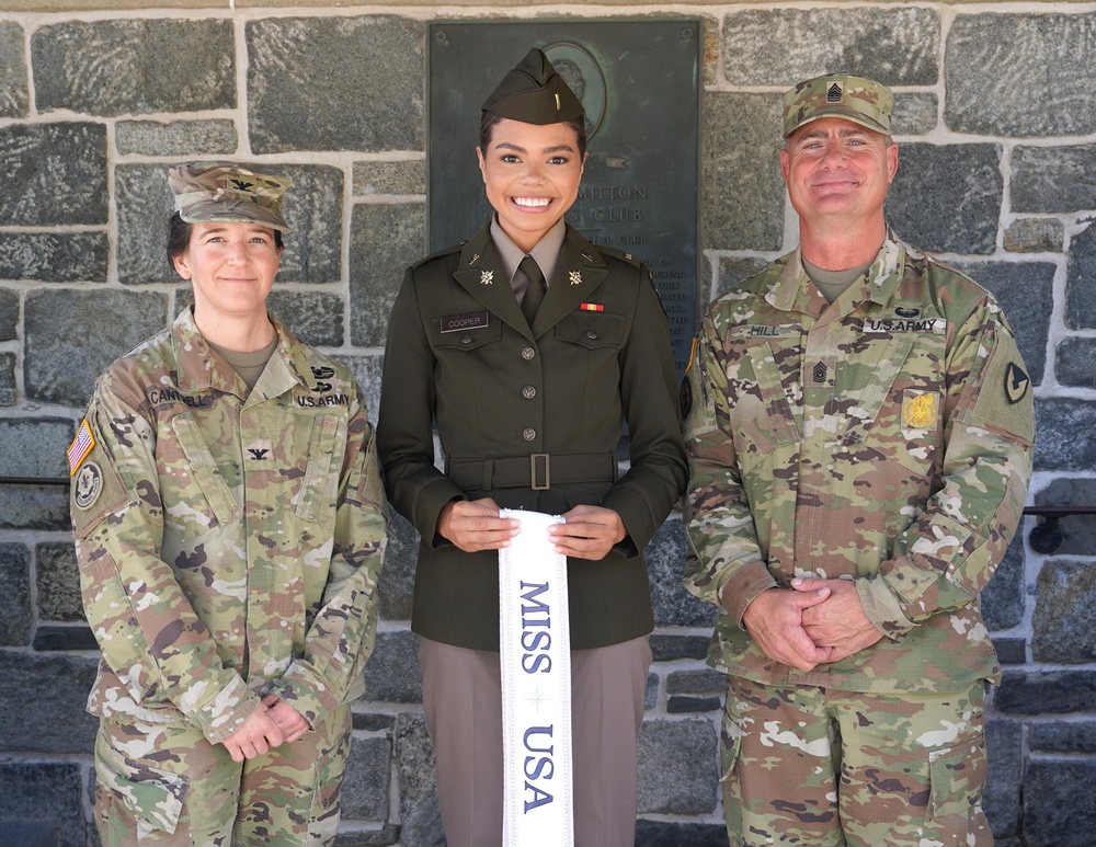 Miss USA, Army Lt. Cooper Visits Fort Hamilton