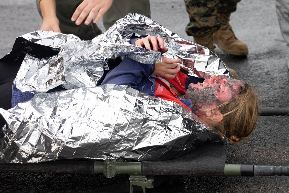 MWSS-271 Marines and Sailors respond to a simulated mass casualty as part of exercise Northern Viking 24