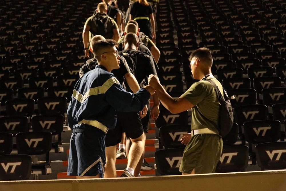 2,200 step climb at Virginia Tech