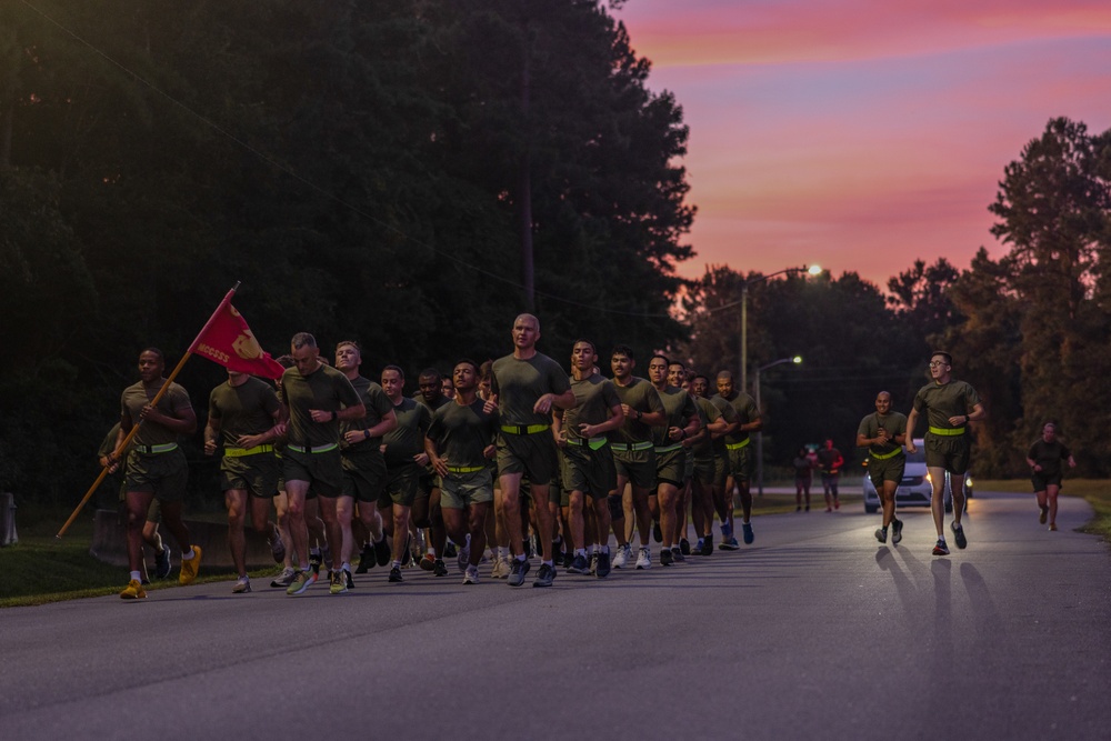 Marine Corps Combat Service Support Schools conducts a 9/11 Commemoration Run