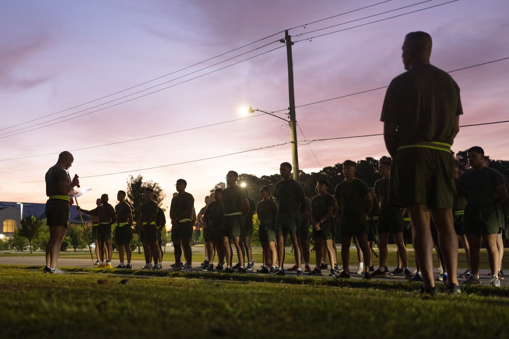 Marine Corps Combat Service Support Schools conducts a 9/11 Commemoration Run