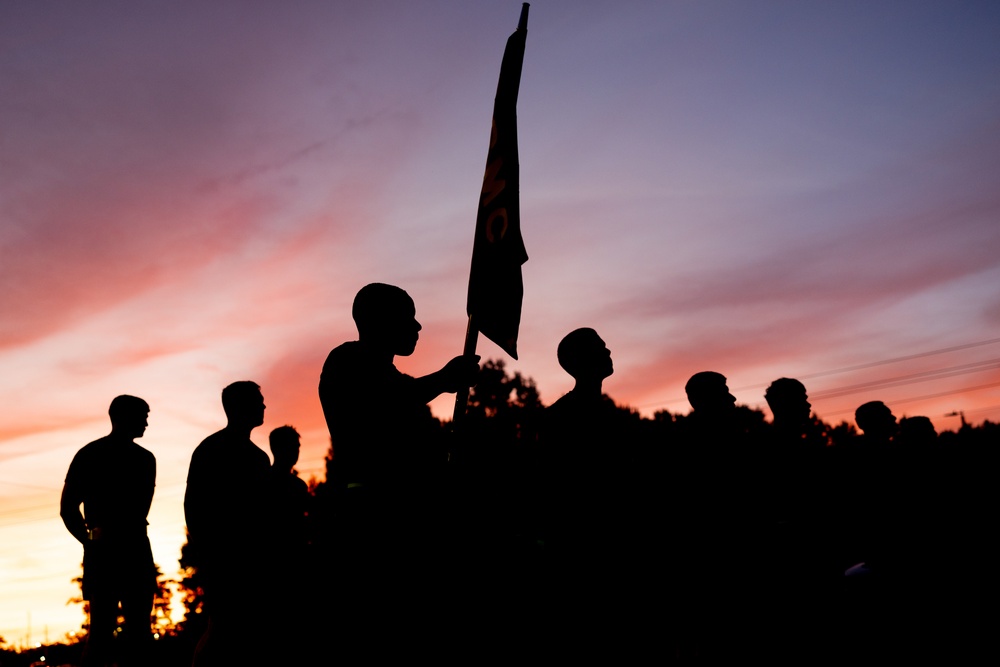 Marine Corps Combat Service Support Schools conduct a 9/11 Commemoration Run