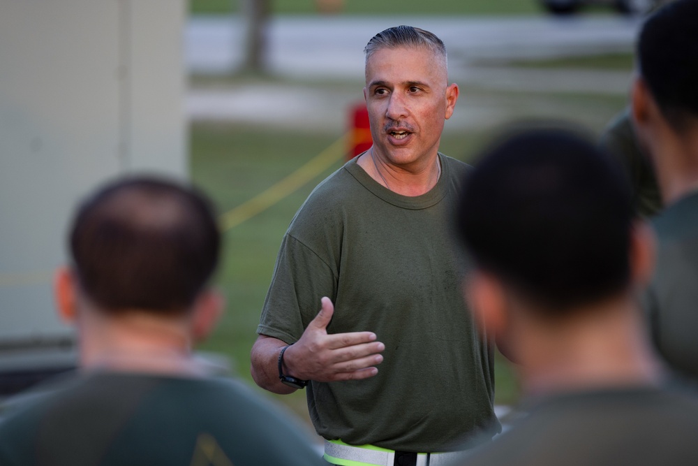 Marine Corps Combat Service Support Schools conduct a 9/11 Commemoration Run