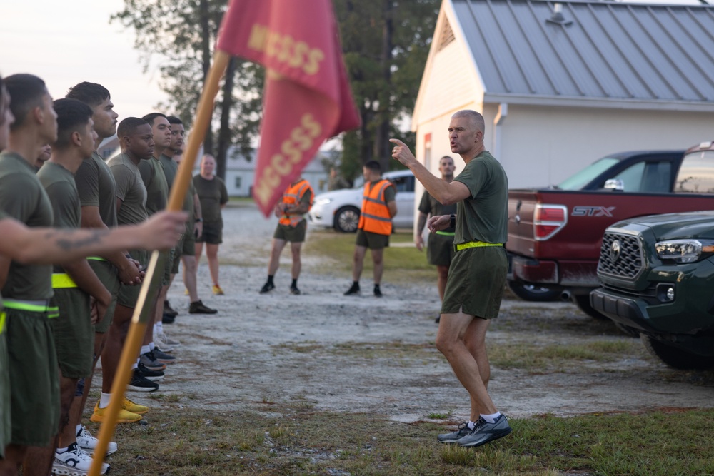 Marine Corps Combat Service Support Schools conduct a 9/11 Commemoration Run