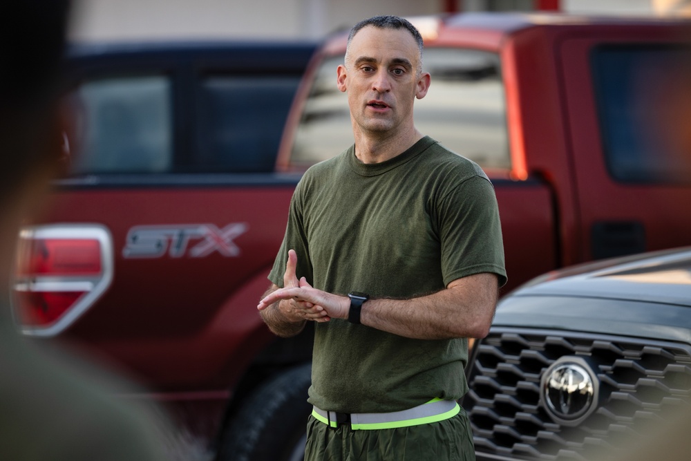 Marine Corps Combat Service Support Schools conduct a 9/11 Commemoration Run