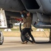 U.S. Airmen demonstrate new fueling procedures on F-15E Strike Eagles at RAF Lakenheath