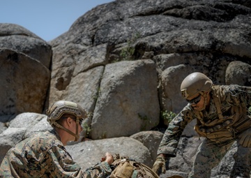 Marines with 2/1 conduct a suspension and traverse exercise