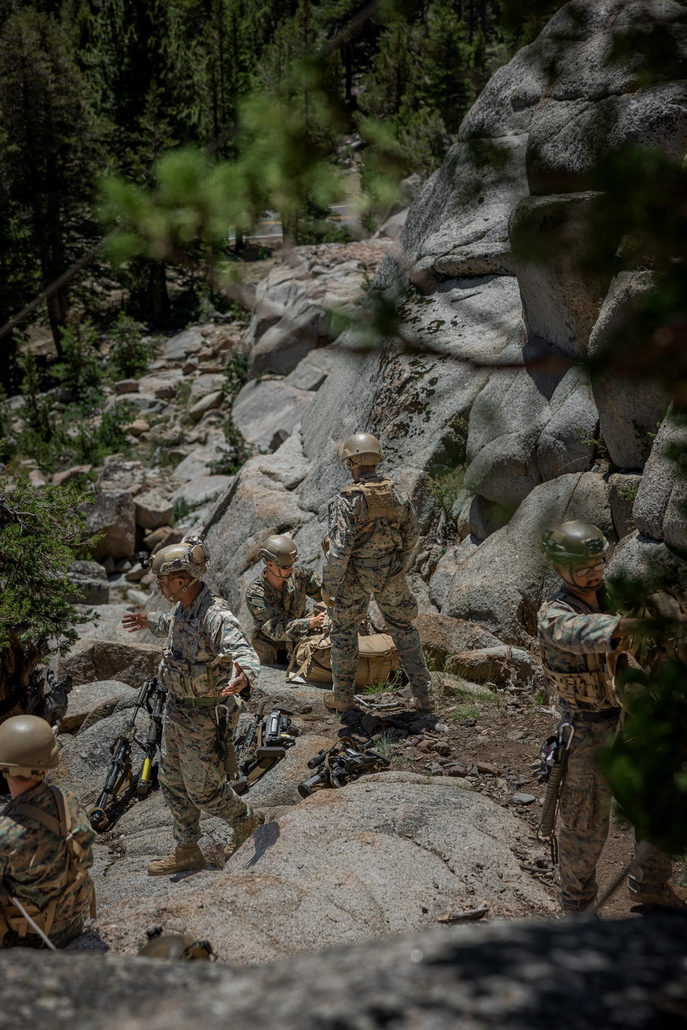 Marines with 2/1 conduct a suspension and traverse exercise