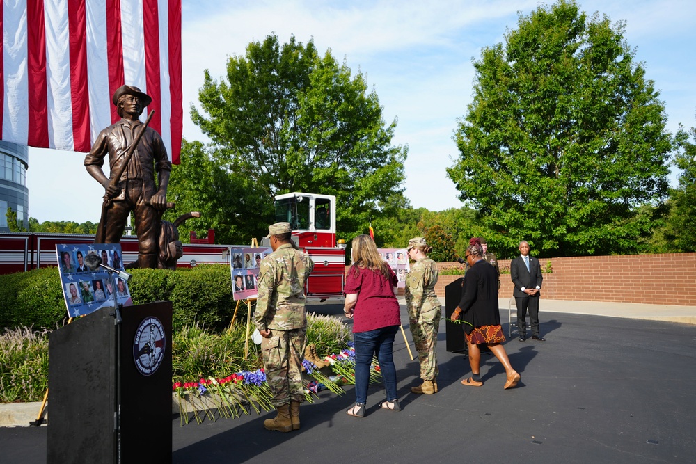 The North Carolina National Guard holds a 9/11 Memorial Ceremony at NCNG Headquarters in Raleigh, North Carolina, Sept. 11, 2024.