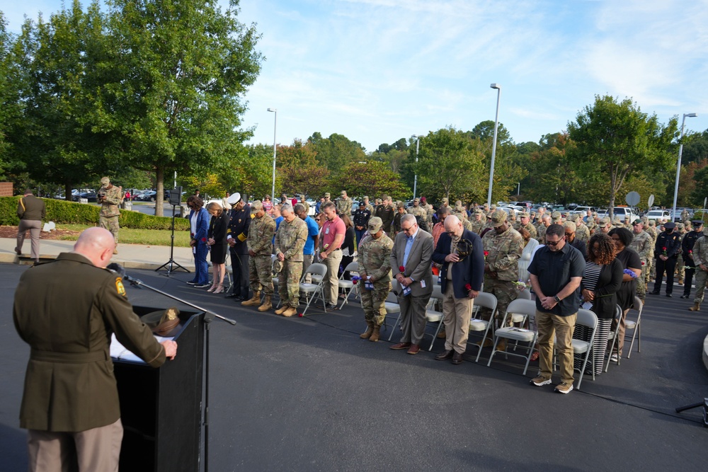 The North Carolina National Guard holds a 9/11 Memorial Ceremony at NCNG Headquarters in Raleigh, North Carolina, Sept. 11, 2024.
