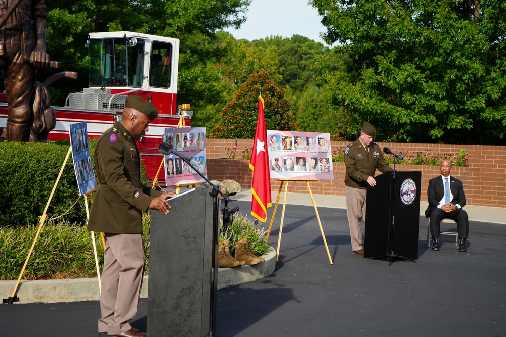The North Carolina National Guard holds a 9/11 Memorial Ceremony at NCNG Headquarters in Raleigh, North Carolina, Sept. 11, 2024.