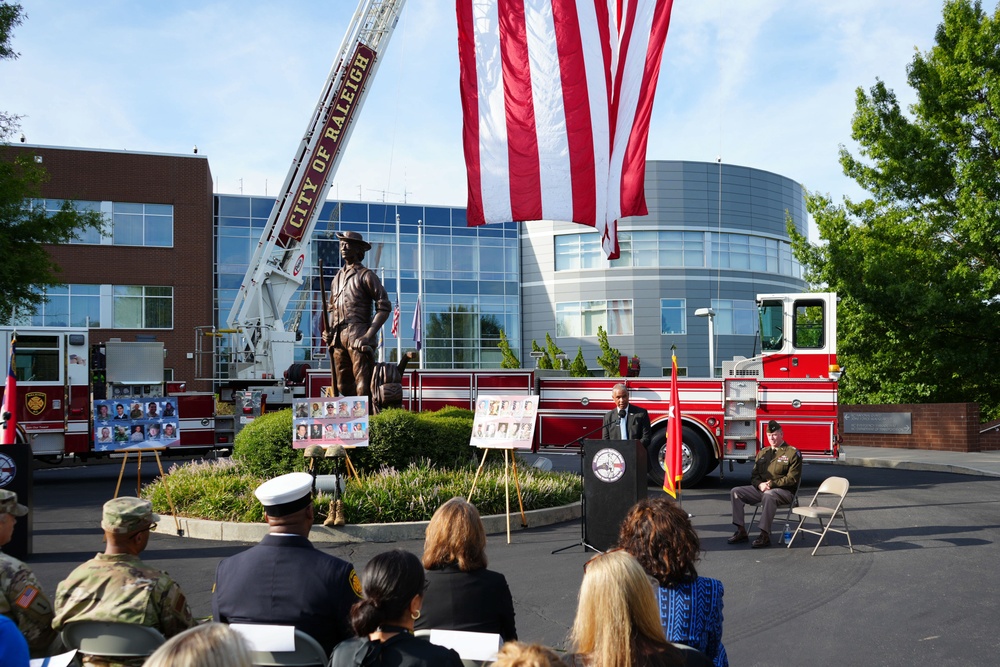The North Carolina National Guard holds a 9/11 Memorial Ceremony at NCNG Headquarters in Raleigh, North Carolina, Sept. 11, 2024.