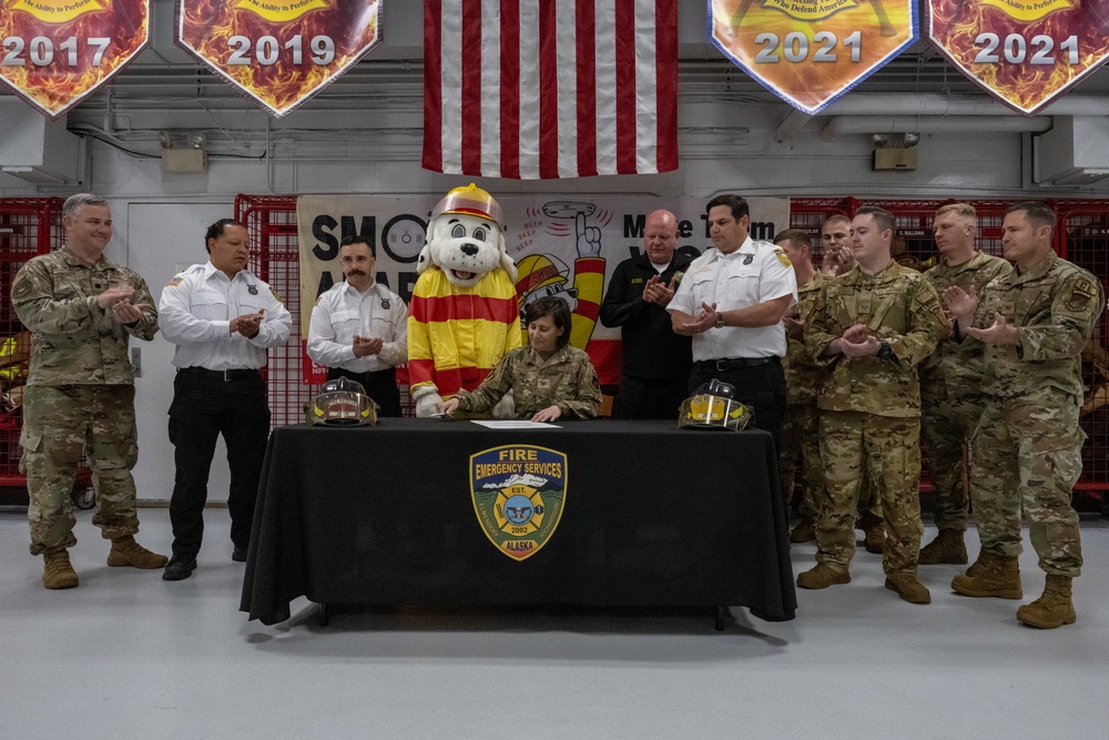 JBER Commander signs 2024 Fire Prevention Week proclamation