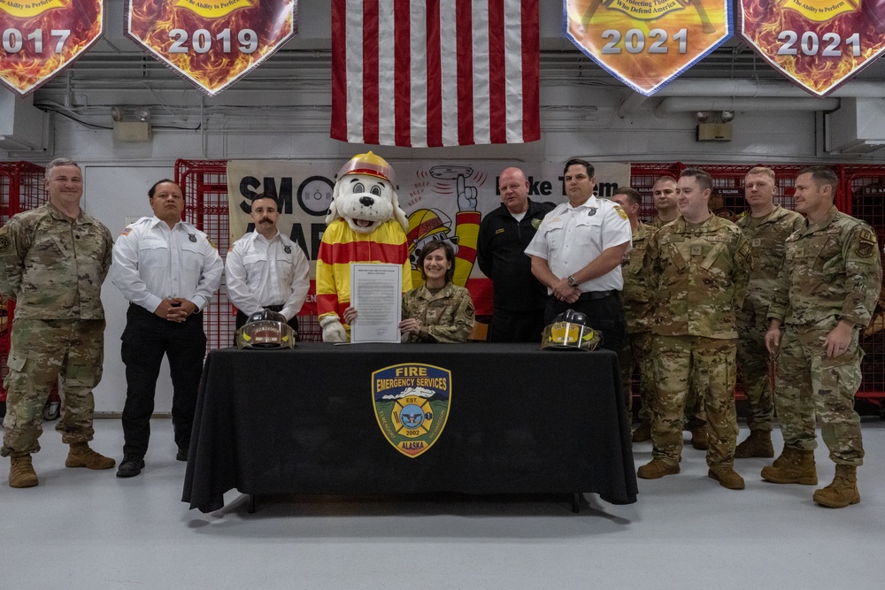 JBER Commander signs 2024 Fire Prevention Week proclamation