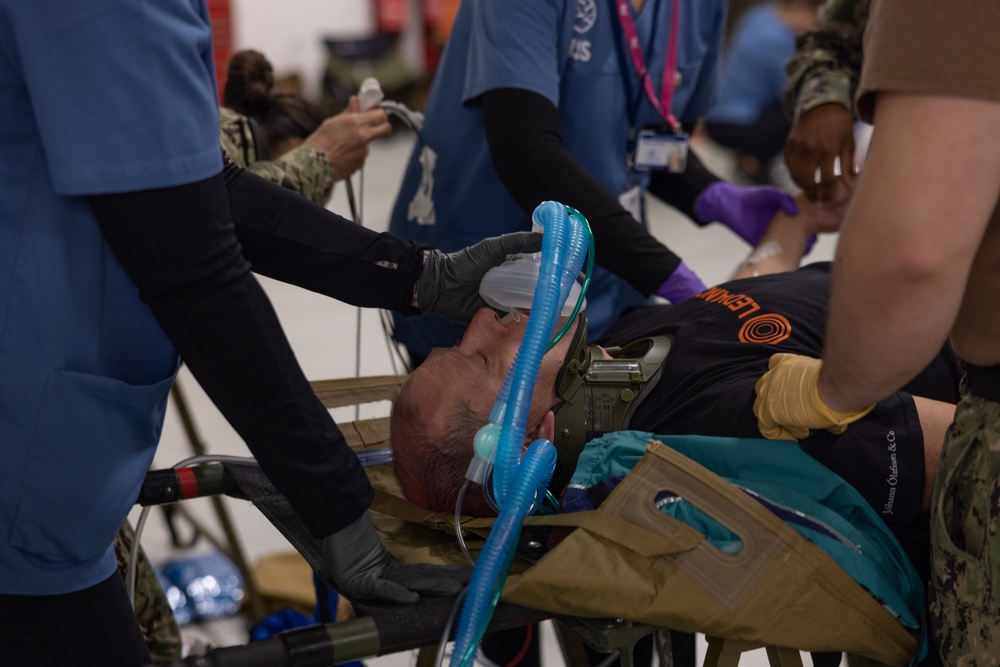 MWSS-271 Marines and Sailors respond to a simulated mass casualty as part of exercise Northern Viking 24