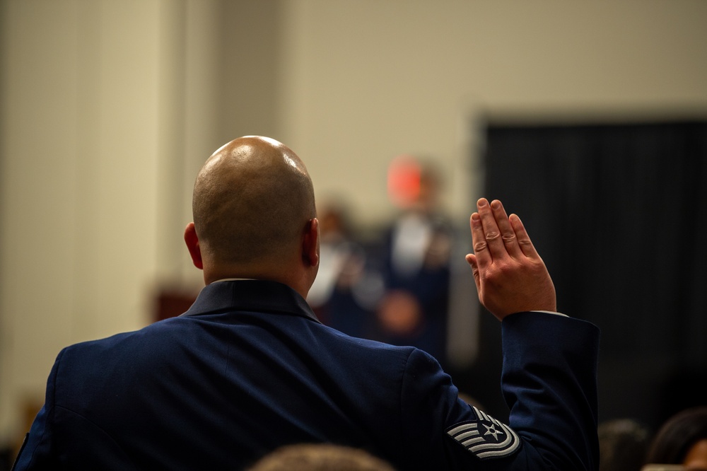 Team Moody Inducts new senior noncommissioned officers.