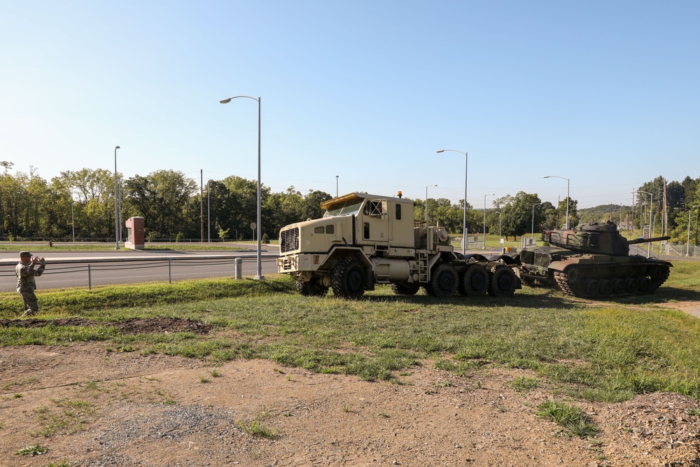 Historic tank placed as a static display at Ft. Indiantown Gap main gate