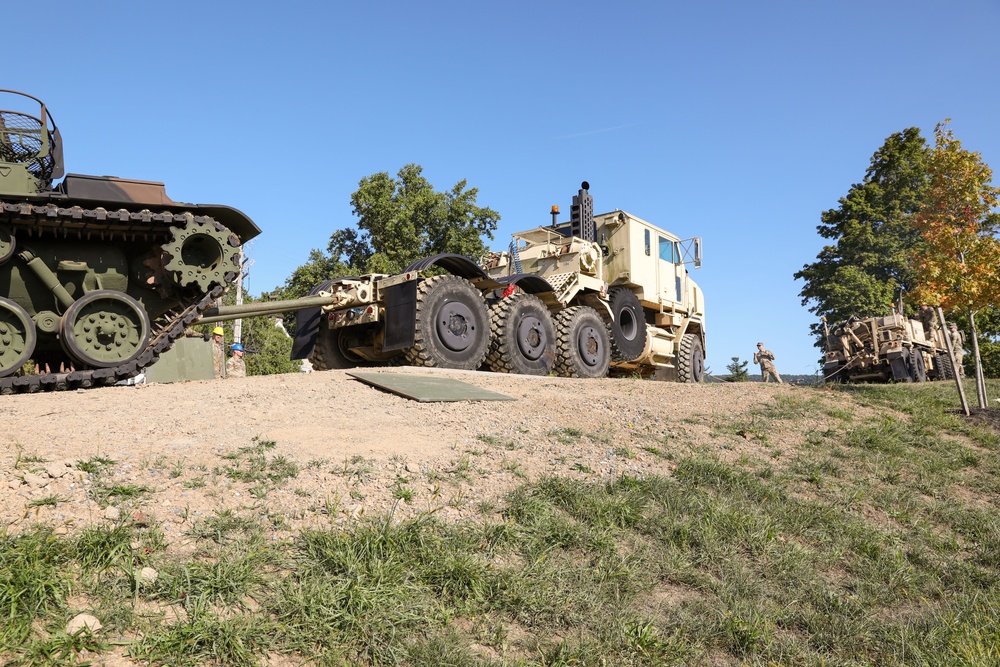 Historic tank placed as a static display at Ft. Indiantown Gap main gate