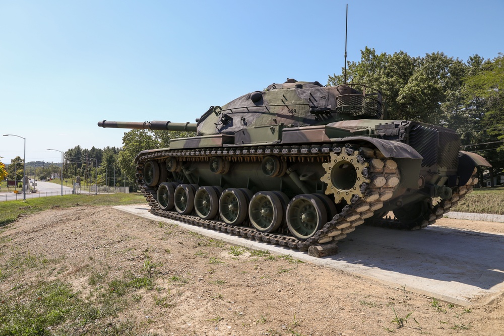 Historic tank placed as a static display at Ft. Indiantown Gap main gate