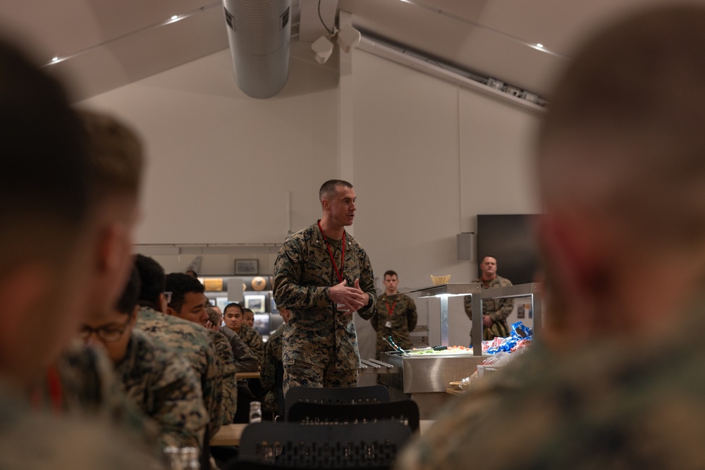 MWSS-271 Marines eat a warrior's meal as a conclusion to exercise Northern Viking 24