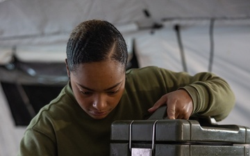 MWSS-271 Marines eat a warrior's meal as a conclusion to exercise Northern Viking 24